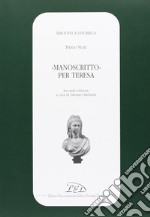 Manoscritto per Teresa libro