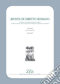 Rivista di diritto romano (2016-2017). Vol. 16-17 libro