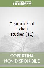 Yearbook of italian studies (11) libro