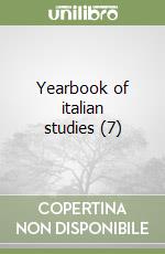 Yearbook of italian studies (7) libro
