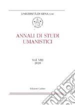 Annali di studi umanistici (2020). Vol. 8 libro