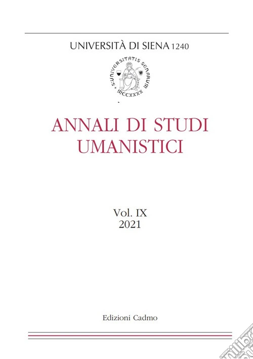 Annali di studi umanistici (2021). Vol. 9