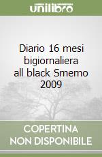 Diario 16 mesi bigiornaliera all black Smemo 2009 libro