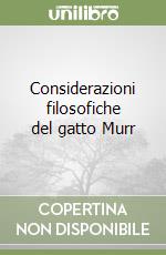 Considerazioni filosofiche del gatto Murr libro