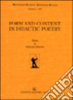 Form and content in didactic poetry