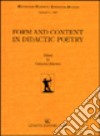 Form and content in didactic poetry libro