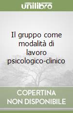 Il gruppo come modalità di lavoro psicologico-clinico libro