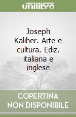 Joseph Kaliher. Arte e cultura. Ediz. italiana e inglese libro