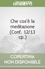 Che cos'è la meditazione (Conf. 12/13 cp.) libro