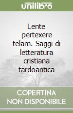 Lente pertexere telam. Saggi di letteratura cristiana tardoantica libro