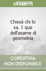Chissà chi lo sa. I quiz dell'esame di geometria libro