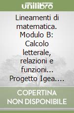 Lineamenti di matematica. Modulo B: Calcolo letterale, relazioni e funzioni... Progetto Igea. Per il biennio degli Ist. tecnici commerciali e il Liceo tecnico libro