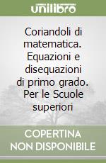 Coriandoli di matematica. Equazioni e disequazioni di primo grado. Per le Scuole superiori libro