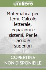 Matematica per temi. Calcolo letterale, equazioni e sistemi. Per le Scuole superiori libro