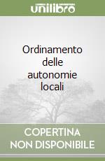 Ordinamento delle autonomie locali libro
