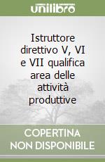 Istruttore direttivo V, VI e VII qualifica area delle attività produttive libro