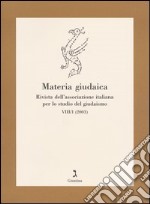 Materia giudaica VIII /1 2003 libro usato
