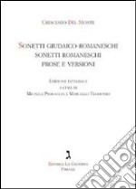 Sonetti giudaico-romaneschi, sonetti romaneschi, prove e versioni. Con CD Audio libro