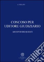 Concorso per uditore giudiziario libro