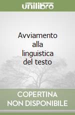 Avviamento alla linguistica del testo libro