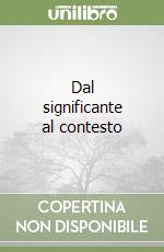 Dal significante al contesto libro