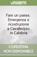 Fare un paese. Emergenza e ricostruzione a Cavallerizzo in Calabria libro