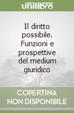 Il diritto possibile. Funzioni e prospettive del medium giuridico libro