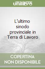 L'ultimo sinodo provinciale in Terra di Lavoro libro