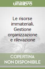 Le risorse immateriali. Gestione organizzazione e rilevazione libro