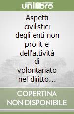 Aspetti civilistici degli enti non profit e dell'attività di volontariato nel diritto positivo vigente libro