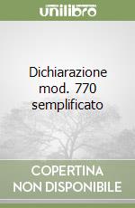 Dichiarazione mod. 770 semplificato libro