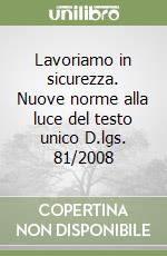 Lavoriamo in sicurezza. Nuove norme alla luce del testo unico D.lgs. 81/2008 libro