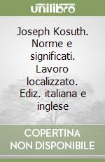 Joseph Kosuth. Norme e significati. Lavoro localizzato. Ediz. italiana e inglese