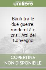 Banfi tra le due guerre: modernità e crisi. Atti del Convegno libro