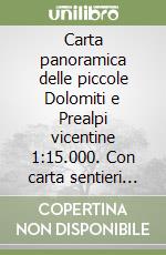 Carta panoramica delle piccole Dolomiti e Prealpi vicentine 1:15.000. Con carta sentieri dei gruppi: Carega, Fumante, Tre Croci, Sengio alto libro