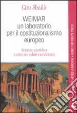 Weimar. Un laboratorio per il costituzionalismo europeo. Scienza giuridica e crisi dei valori occidentali libro