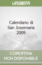 Calendario di San Josemaria 2009 libro