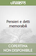 Pensieri e detti memorabili libro