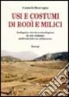 Usi e costumi di Rodì e Milici. Indagine storico-etnologica in un comune dell'entroterra milazzese libro di Bonvegna Carmelo