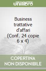 Business trattative d'affari (Conf. 24 copie 6 x 4) libro