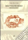 Diritto e pensiero (prolegomeni) libro di Giuliani Federico M.