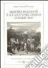 Memoria di quanto è accaduto nel giorno 23 marzo 1849. La battaglia di Novara nel diario di un parroco libro