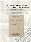 Lettura dei «Canti» di Giacomo Leopardi. Due giornate di studi in onore di Alessandro Martini libro