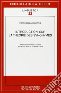 Introduction sur la théorie des synonymes
