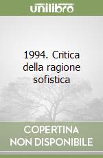 1994. Critica della ragione sofistica libro