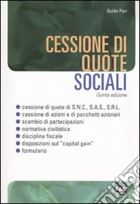 Cessione di quote sociali libro