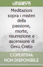 Meditazioni sopra i misteri della passione, morte, risurrezione e ascensione di Gesù Cristo libro