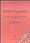 Scritti linguistici libro