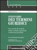 Dizionario dei termini giuridici libro