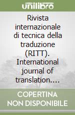 Rivista internazionale di tecnica della traduzione (RITT). International journal of translation. Vol. 5 libro